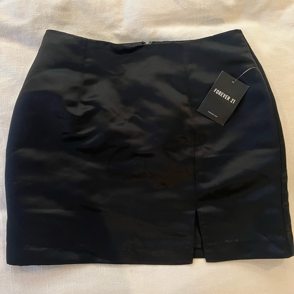 Black mini skirt
